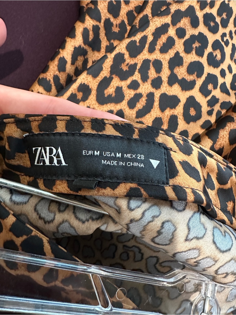 Zara Leopard A-Line Midi Skirt - Brown & Black - Picture 3 of 3